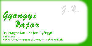 gyongyi major business card